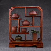非洲黃花梨小號博古架 實木紫砂茶壺展示茶杯架 茶具收納架置物架