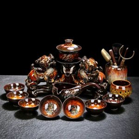 全城熱賣 - 自動茶具套裝觸碰出水新款貔貅家用自動沖茶器泡茶專用茶壺高階砂金招財貔貅+道～（泡沫裝）