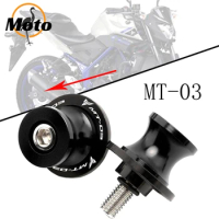 MT03 Motorcycle 6mm CNC Swingarm Spools Stand Screws Slider For YAMAHA MT03 MT-03 MT 03 2005-2023 2022 2021 2020 Accessories