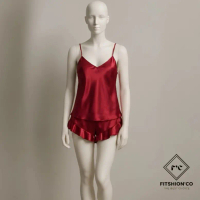Baju Tidur Daster Wanita Dress Tidur Dress Rumah Dress Satin Silk Premium Sleepwear Santai Hot 0068