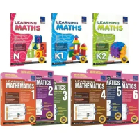 3books SAP Learning Mathematics Book Grade N-6/Kindergarten Child Learn Math Book Singapore Primary 