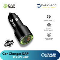 Car Charger DAP D-CCP5 , 38w Type-C Pd+Usb Quick Charge 3.0 . Original - Garansi Resmi 1 Tahun