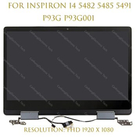 14“ FHD 1920*1080 For Dell Inspiron 14 5482 5485 P93G P93G001 2-in-1 Lcd Touch Screen Digitizer Full Assembly With Hinges