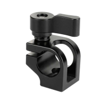 HDRIG Universal 15mm Single Rod Clamp with 1/4"-20 Threaded for Camera Cage 15mm Rod Pipe