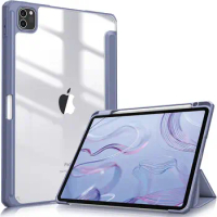 Magnetic Tablet Case For iPad Pro 11 Case 2021 Pro M1 M2 2022 12.9 Air 4 10.9 Mini 6 Apple Pencil Holder Hard Transparent Cover