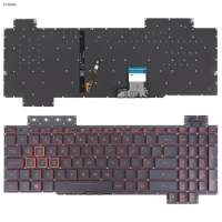 PO Laptop Keyboard for ASUS FX505/FX504/FX705/FX80 Red Side Backlit