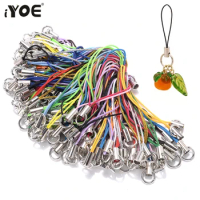 iYOE 100pcs Mix Polyester Cord With Jump Ring Lanyard Rope For Making Keychain DIY Craft Pendant Handmade Materials