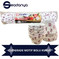CUP GRADE MOTIF BOLU KUKUS - cup kertas - cup roti - cup kukus