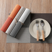 新款 環保西餐墊歐式隔熱墊餐桌墊碗墊易洗速干原木漿紙方形