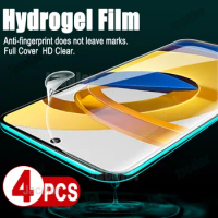 4pcs Hydrogel Film For Xiaomi Poco X3 NFC GT X4 M3 M4 Pro 5G Screen Protector Poko M X 4 3 3NCF 4Pro 3Pro 3GT Water Gel Soft