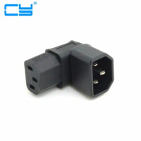 IEC C14 Male plug to Down Right Angled 90 Degree iec angle IEC C13 Female socket Power Extension Adapter connector adapter