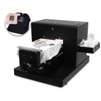 DTG Printer A4 Size 6 Colors Direct to Garment T-Shirt Flatbed Printing Machine for Dark and Light Clothes High Quality