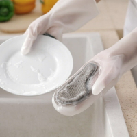 魔術洗碗神器硅膠手套女家用魔術洗碗神器橡膠膠皮廚房耐用型刷碗
