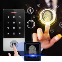 Waterproof Touch Metal 125khz RFID Fingerprint Access Control Electronic Door Lock Electric Gate Opener W/ Backlight 10000 user