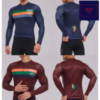 Jersey sepeda roadbike panjang pria ORIGINAL SANTIC ukuran S-3Xl long