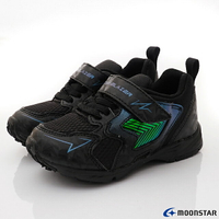 日本月星Moonstar機能童鞋閃電競速電燈運動鞋11126黑(中小童)