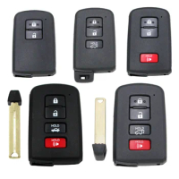 Good Quality 2/3/4 Buttons Smart Remote Key Shell Case Fob for Toyota Avalon Camry RAV4 2012-2015 with Insert Key