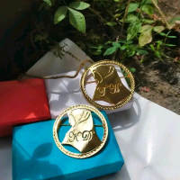 Bros Nama Custom Gold Emas Silver Cantik Elegan Bros Pin sesuai Namamu
