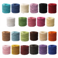 Raffia Straw Yarn Cotton Raffia Yarn Raffia Rope DIY Knitting Material for Hat Drop shipping