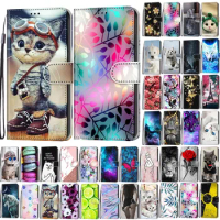 Fashion Leather Flip Case For Samsung Galaxy A12 A13 A22 4G 5G A23 Personalized Painted Wallet Card Holder Stand Book Cover