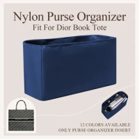 Nylon Purse Organizer Insert Fit for Dior Book Tote Bag Durable Inside Bag In Bag Cosmetics Storage 