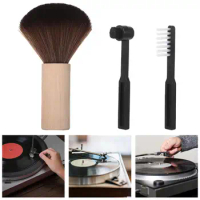 3Pcs Turntable Vinyl Records Cleaner Portable Soft Bristles for Vinyl Records Furniture Slr Lenses Car Interiors Digital Cameras