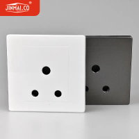 15A switched socket! White/grey, special anti-overload for round-pin plugs