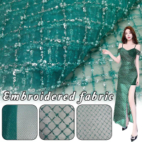 Vải ren đính sequin, vải lưới, hạt cườm – dùng cho may trang phục, váy cưới, tiệc cưới, làm đồ thủ c