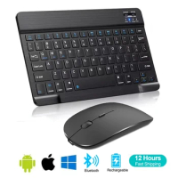 Spanish French Bluetooth Wireless Keyboard Azerty Russian For iPad Mac PC Tablet Cell Phone Laptop And Mouse Mini With N Gamer