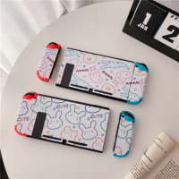 For Nintendo Switch Case Switch NS Accessories Sticker Shell Kawaii Cartoon TPU Soft Cover For Switch Accessories Console Games