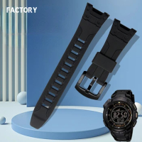 Watchband for Casio Protrek Watch PRG-110Y/C/PRW-1300Y/PRG-130Y/PRW-1500Y Resin Silicone Watch Strap Accessories