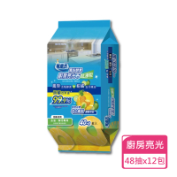 【無塵氏】鳳梨酵素廚房亮光布 48抽x12包(廚房濕巾 油污濕巾)