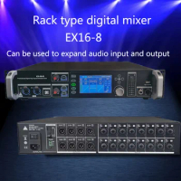 16-8 Professional Rack-mounted Digital Audio Mixer 18 Channel Mixing Console For Stage Performance Audio Expansion