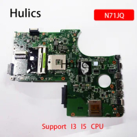 Hulics Used For ASUS N71J N71JQ N71JA Laptop Motherboard DDR3 Support I3 I5 CPU Main Board