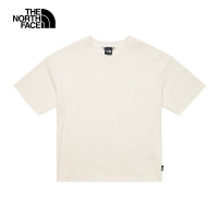 【The North Face 官方旗艦】北面UE男款白色純棉落肩設計舒適休閒短袖T恤｜885RQLI