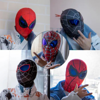 Spiderman Adult Kids Mask Peter Parker Miles Morales Raimi Mask Superhero Cosplay Costume Lens Headwear Halloween Gift