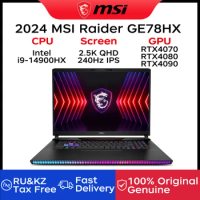 2024 MSI Raider GE78HX Gaming Laptop 17 Inch 2.5K QHD 240Hz Screen Notebook i9-14900HX 32GB 2TB RTX4080 Gaming Netbook Computer