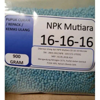 Pupuk NPK Mutiara 16-16-16 Meroke Repack/kemas ulang/Curah isi 900 gr