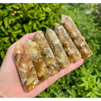 1 Pc Golden Mica Tower, Gold Flash Lepidolite Tower, Crystal Tower,Crystal Collection, Crystal Speci