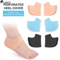 2 Pcs Silicone Feet Care Socks Moisturizing Gel Heel Thin Socks With Hole Cracked Foot Skin Care Protectors Heel Cover