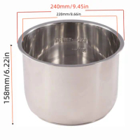 1pcs Stainless Steel Inner Cooking Pot - 6 Quart for Instant Pot IP-POT-SS304-60