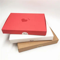 20Pcs/Lot Natural Kraft Paper Gift Packaging Box Craft Box Folding Paper Brown Handmade Soap Paper Cardboard Box Hot Stamping