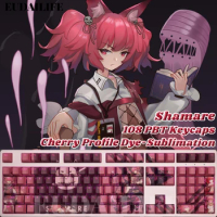 Shamare 108 Keycap Arknights Game PBT DYE Sublimation Light Transmitting Cherry Switch Cross Key Cover Mechanical Keyboard Gift