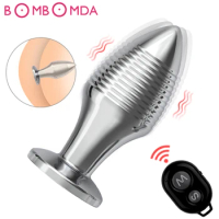Metal Prostate Massager Anal Vibrator Male Masturbator Wireless Remote Butt Plug Vibrators Sex Toys For Men Prostate Stimulator
