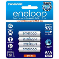 Panasonic 國際牌eneloop 4號800mAh低自放鎳氫充電電池 4只裝