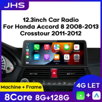 Car Radio For Honda accord 8 2018-2013 Crosstour 2011-2012 Wireless Carplay Android Auto Multimedia Player GPS Navigation