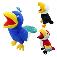 Hand Puppets For Kids Plush Stuffed Parrot Hand Puppets Doll Funny Kids Toys Family Storytelling Props Baby Sensory Soothing Toy