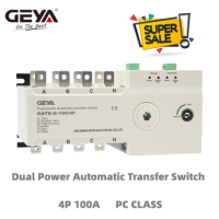SALE GEYA Dual Power Automatic Transfer Switch 4P 100A PC Grade 220V 380V 400V Circuit Breaker Isolation Type ATS with Lock
