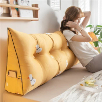 Washable Cute Cartoon long pillows high qulaity bed cushion single double Tatami Bed sofa Removable pillow Backrest