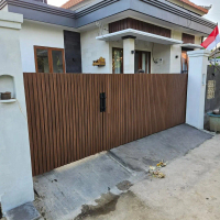 Pintu Pagar WPC Duma Sleding Minimalis Desain Modern Elegan Fungsi Sleding Versatile Cocok untuk Ber